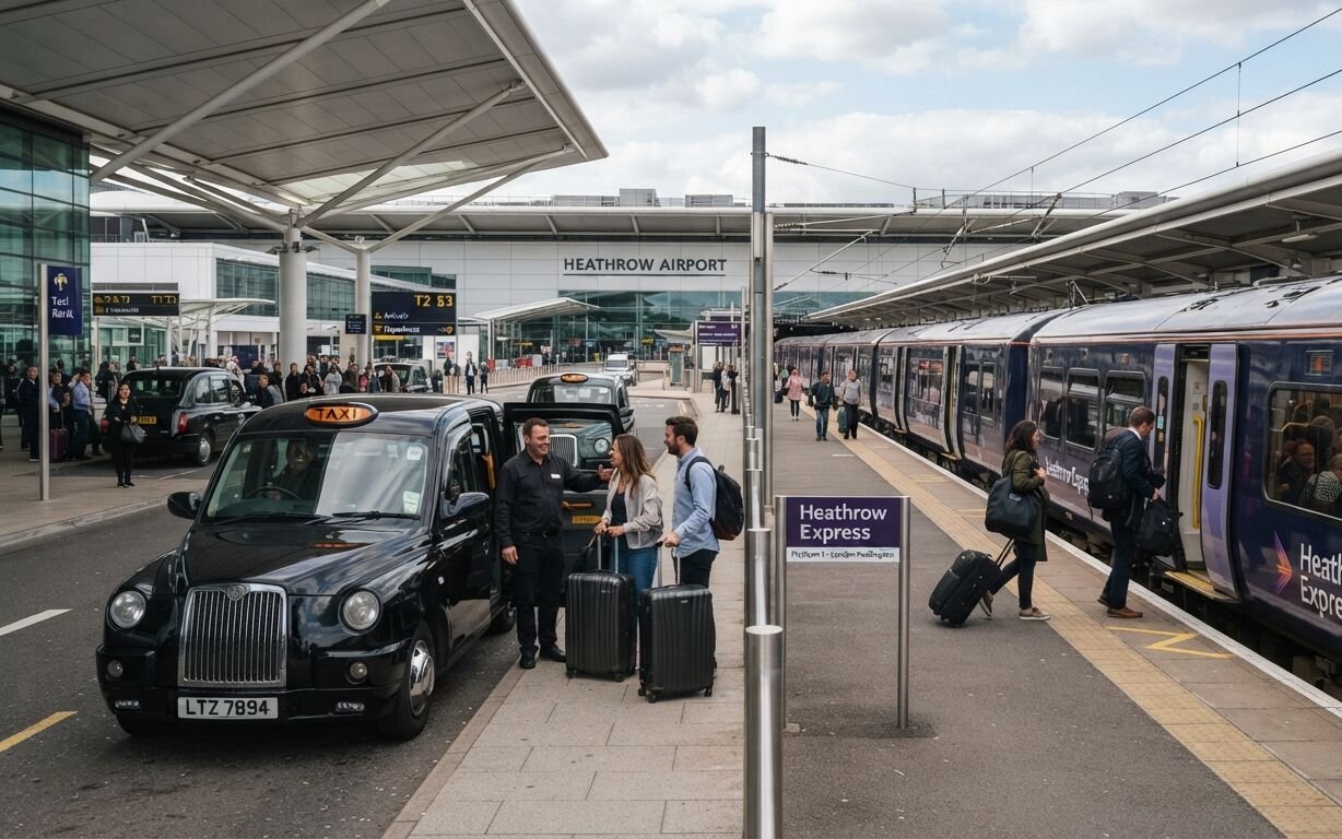 Airport taxi vs train